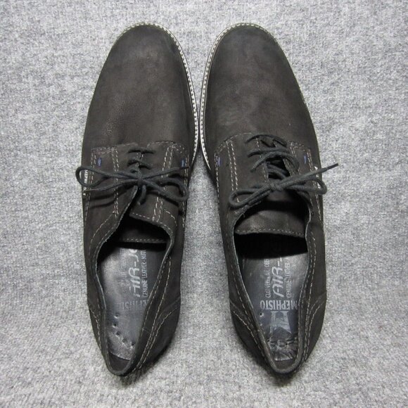 Mephisto Mens Shoes Cool Air Black Leather Oxford Mens Size US 12
